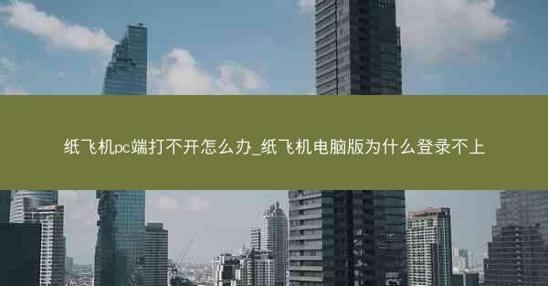 纸飞机pc端打不开怎么办_纸飞机电脑版为什么登录不上