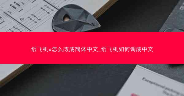 纸飞机x怎么改成简体中文_纸飞机如何调成中文