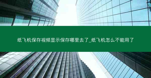 纸飞机保存视频显示保存哪里去了_纸飞机怎么不能用了