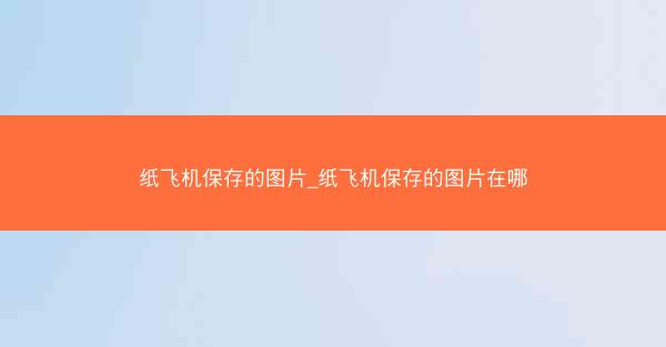 纸飞机保存的图片_纸飞机保存的图片在哪