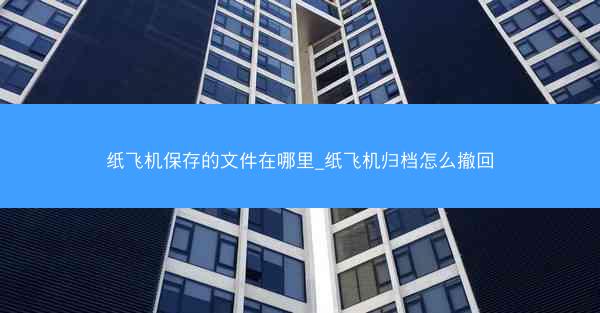 纸飞机保存的文件在哪里_纸飞机归档怎么撤回