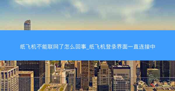 纸飞机不能联网了怎么回事_纸飞机登录界面一直连接中