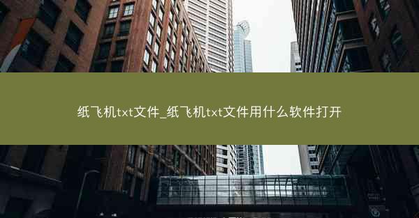 纸飞机txt文件_纸飞机txt文件用什么软件打开
