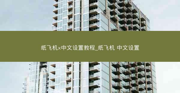 纸飞机x中文设置教程_纸飞机 中文设置