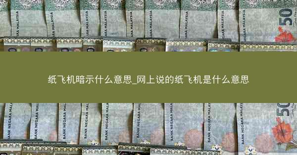 纸飞机暗示什么意思_网上说的纸飞机是什么意思