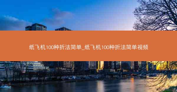 纸飞机100种折法简单_纸飞机100种折法简单视频