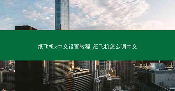 纸飞机x中文设置教程_纸飞机怎么调中文