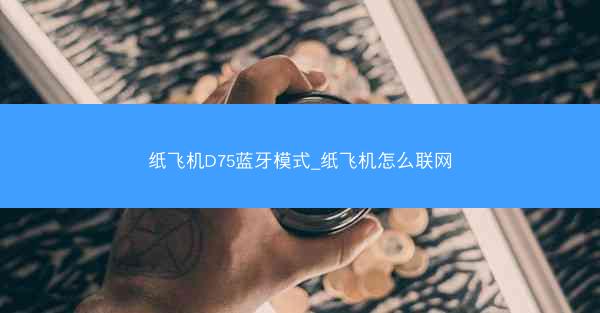 纸飞机D75蓝牙模式_纸飞机怎么联网