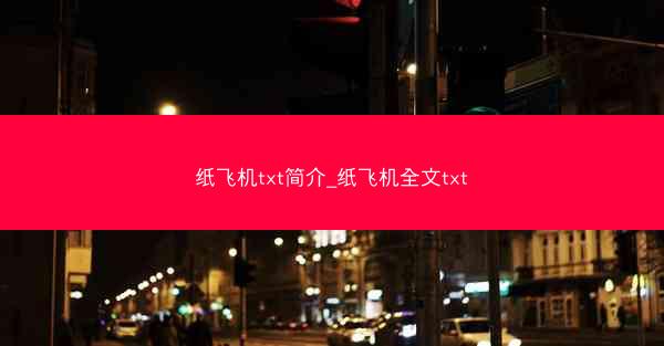 纸飞机txt简介_纸飞机全文txt