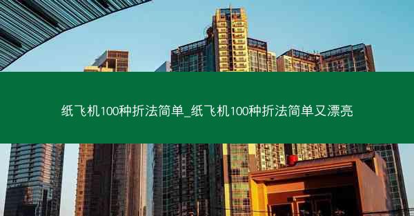 纸飞机100种折法简单_纸飞机100种折法简单又漂亮