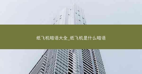纸飞机暗语大全_纸飞机是什么暗语