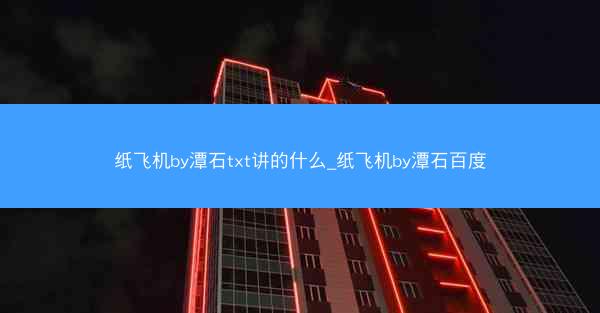 纸飞机by潭石txt讲的什么_纸飞机by潭石百度