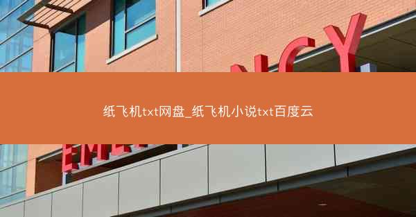 纸飞机txt网盘_纸飞机小说txt百度云