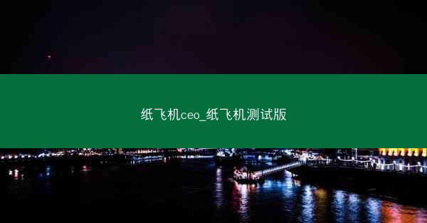 纸飞机ceo_纸飞机测试版