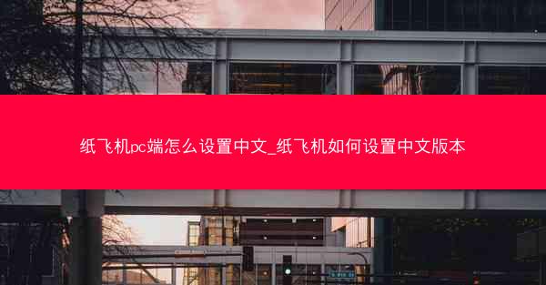 纸飞机pc端怎么设置中文_纸飞机如何设置中文版本
