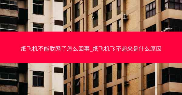 纸飞机不能联网了怎么回事_纸飞机飞不起来是什么原因