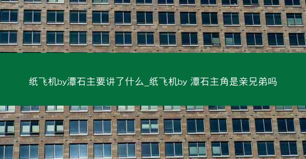 纸飞机by潭石主要讲了什么_纸飞机by 潭石主角是亲兄弟吗